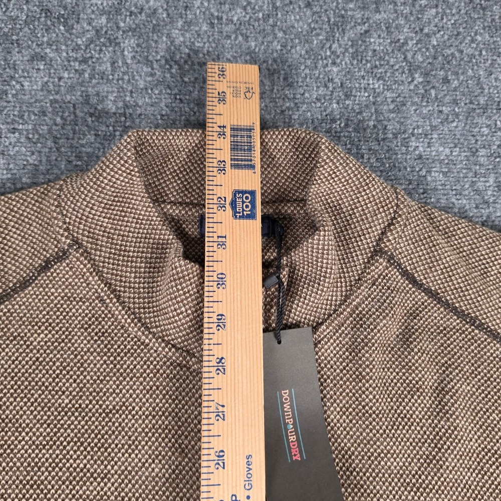 Southern Marsh DownpourDry Pullover Mens XL Brown Quarter Zip Textured Knit NWT - Picture 5 of 7